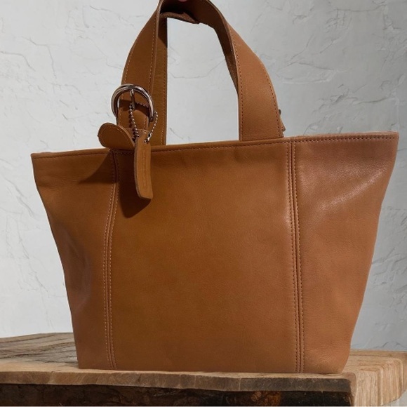 Coach Handbags - Vintage Coach Waverly Mini Tote Handbag in Saddle/Tan/Buckskin/Camel EUC No.4133